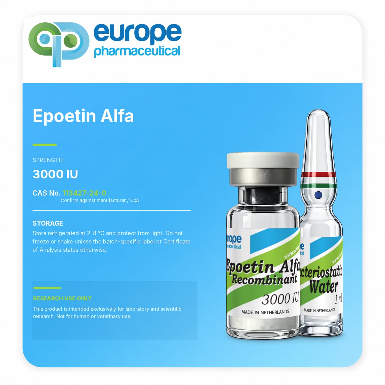 Epoetin Alfa, 3000 IU — information card